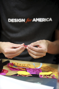 DFA students began by brainstorming and building prototypes.