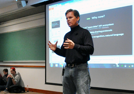 Siri co-founder Dag Kittlaus speaks to McCormick students as part of the Dean's Seminar Series