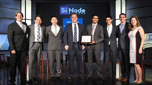SiNode Systems celebrates after being awarded the grand prize at the second annual U.S. Department of Energy (DOE) National Clean Energy Business Plan Competition.