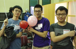 (from left to right) Ed Kim, Siyuan Cai, and Zeyu Wang