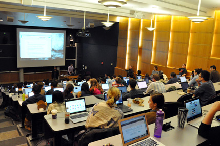 One hundred graduate students and post-doctoral fellows took part in the Big Data Initiative: Programming Boot Camp last week in Pancoe Auditorium.