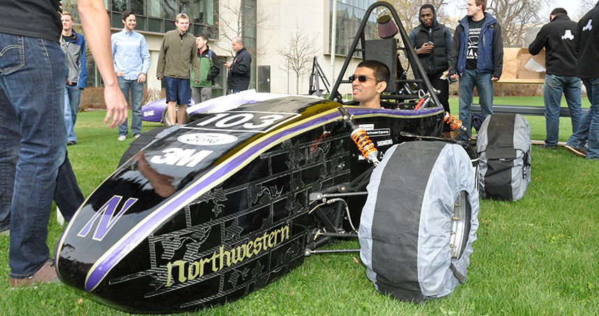 The Formula SAE team revealed the car's gothic new look at its April 16 unveiling event.