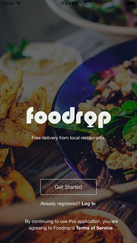 The Foodrop app makes ordering lunch easy and inexpensive.