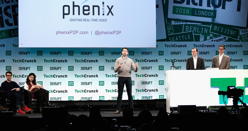 PhenixP2P pitches their real-time video streaming platform at TechCrunch’s Startup Battlefield.