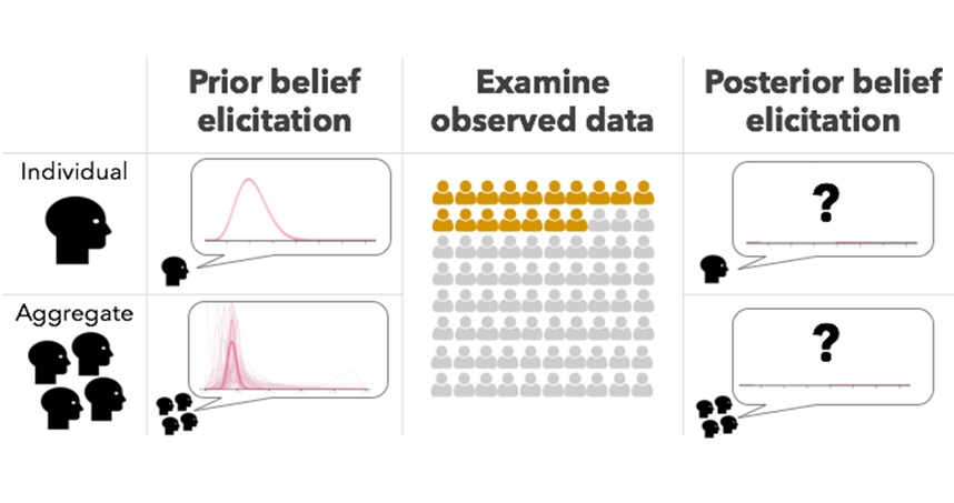 A Bayesian cognition model can predict how visualization users will update their individual and collective beliefs.
