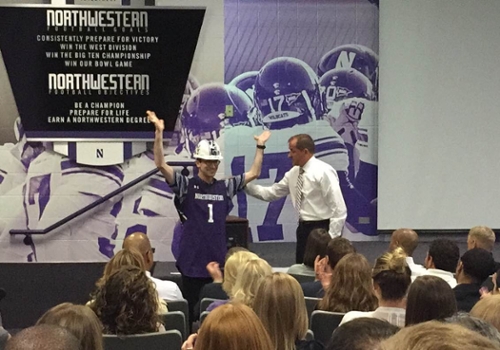 Noah Weiss was honored as Northwestern's Superfan on Thursday, May 21st, by the Department of Athletics.