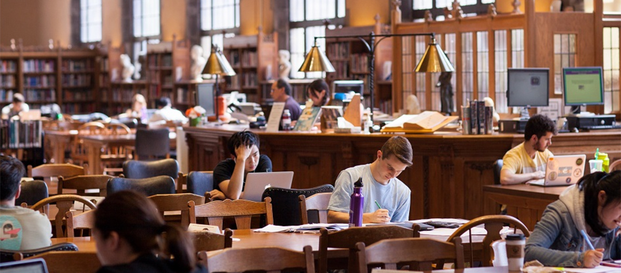 Students studying