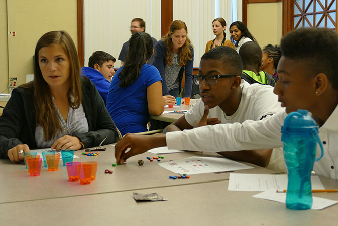 Hands on learning during ESAM's outreach activity