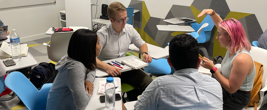 Students in discussion