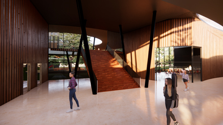 Interior rendering of the school