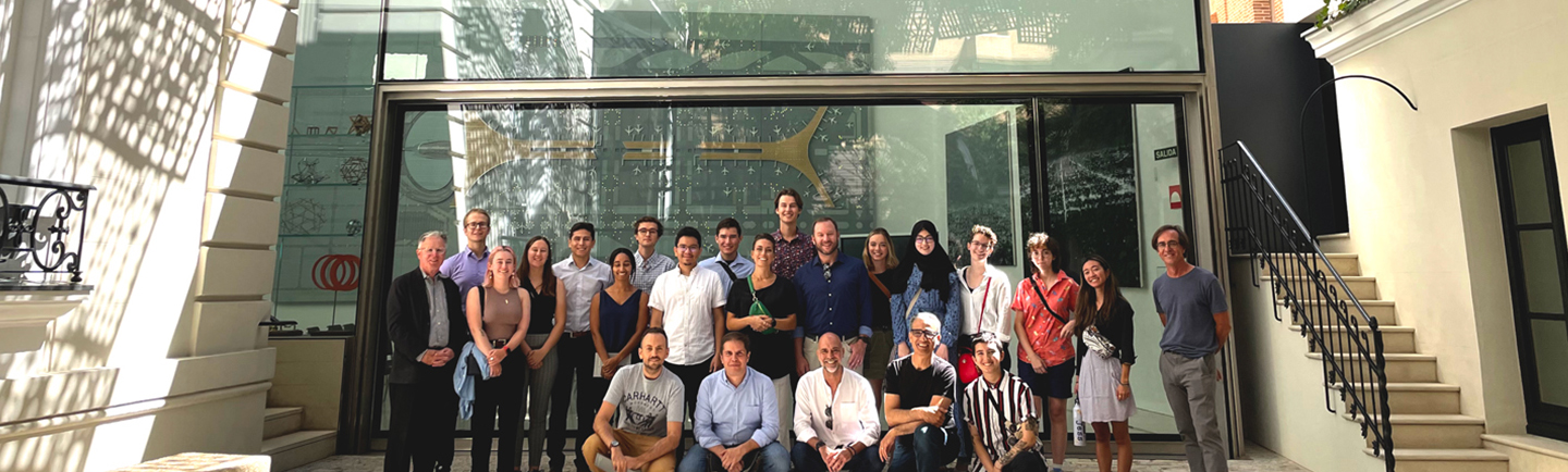 Group photo in courtyard