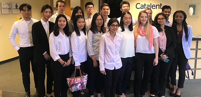 MBP students visited Catalent during their San Diego site visit trip.