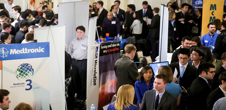 Our Tech Expo Career fair draws upwards of 650 students and 70 employers each year.