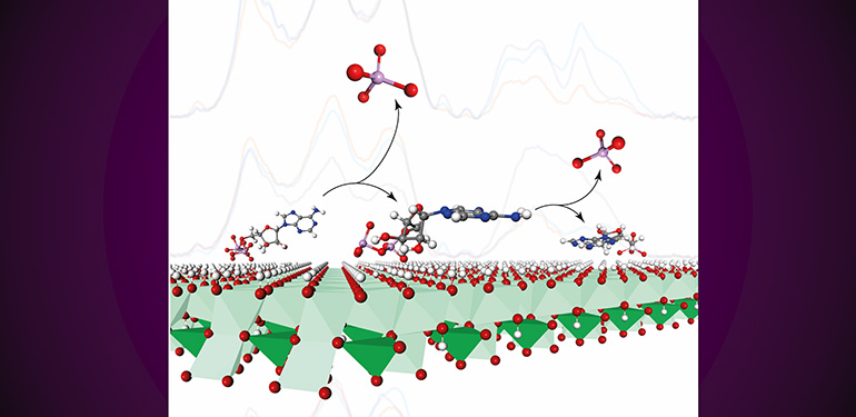 Catalyzed release of phosphate from adenosine triphosphate (ATP) on a ferrihydrite surface (Aristilde)