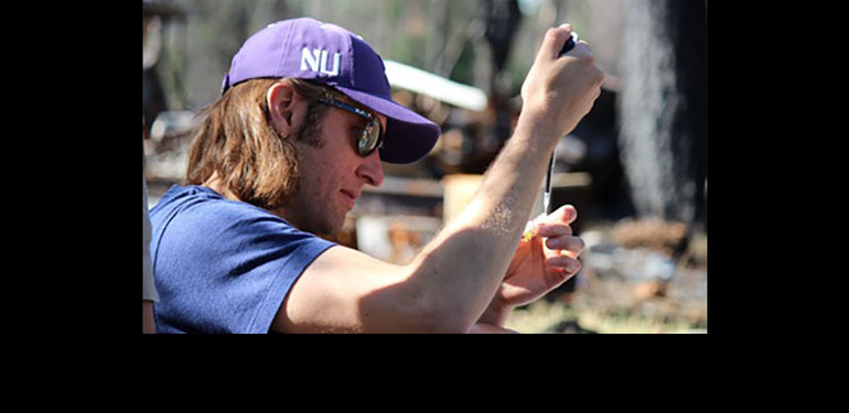 Julius Lucks analyzes water samples in Paradise, CA for metal contamination using cell-free synthetic biology sensors