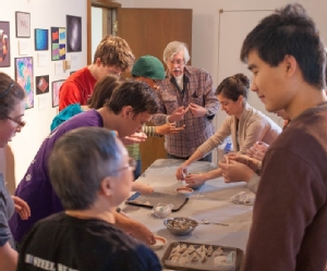 Group making Dumplings