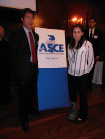 Derek Cheah and Sara Ibarra at the 2014 IL ASCE Scholarship Dinner