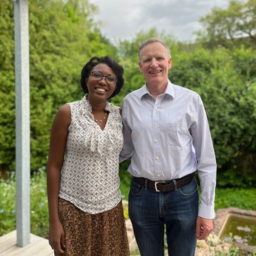 (left) Prof. Ludmilla Aristilde and (right) Prof. Lars Angenent in Tübingen, Germany