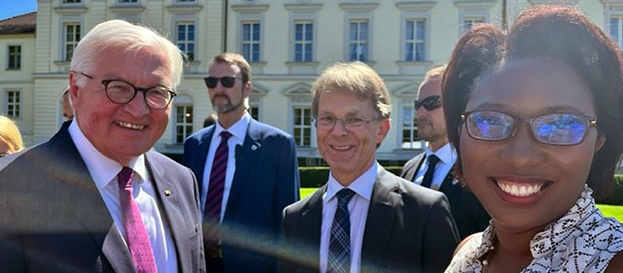 President of Germany, Frank-Walter Steinmeier, President of Humboldt Foundation, and Prof Aristilde.