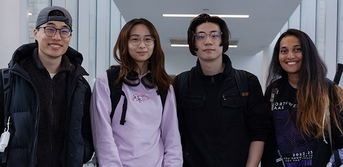 The Music Notes team won first place. (l to r): Alex Feng, Carolyn Zou, Anthony Xie, and Shubhanshi Gaudani
