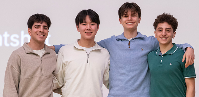 WebSketch team: Yazan Bakdash (L), Jonathan Lou, Brandon Pieczka, Jad Dibs