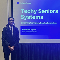 Abraham Flynn won first place in the Pitch Competition at the NSBE Fall Regional Conference in Cincinnati, OH