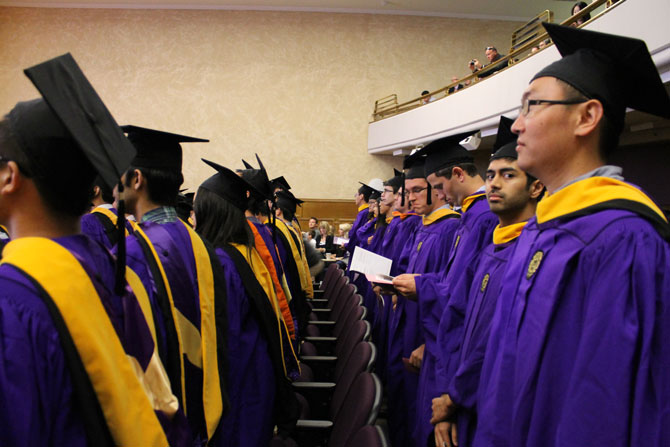 Graduates assemble