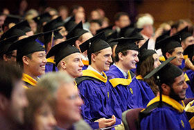 EECS MS Grads in Ceremony