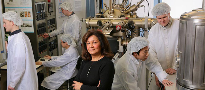 Manijeh Razeghi in her CQD lab