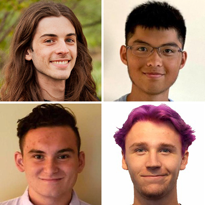 (top l to r) Thomas Douglas, James Liu (bottom l to r) Michael Richards, Chris Uustal