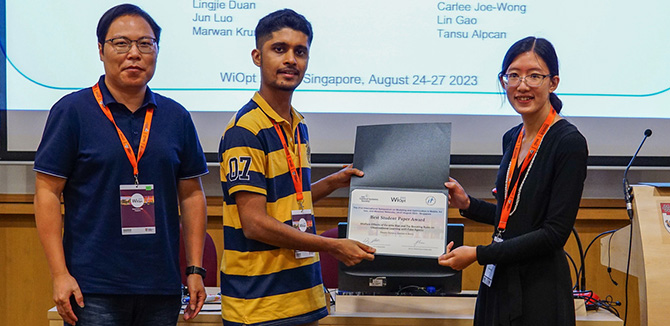 PhD Student Pawan Poojary Wins Best Student Paper Award at 2023 WiOpt Conference