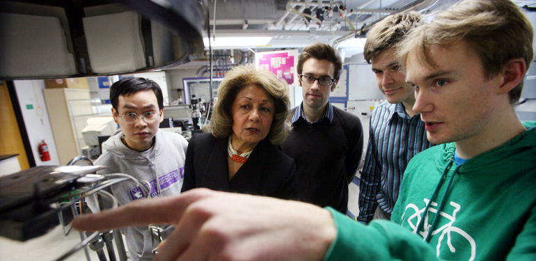 Faculty and students collaborate to conduct research in different areas of electrical engineering.