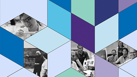 Graphic interspersed with black-and-white photos from different moments in McCormick's history