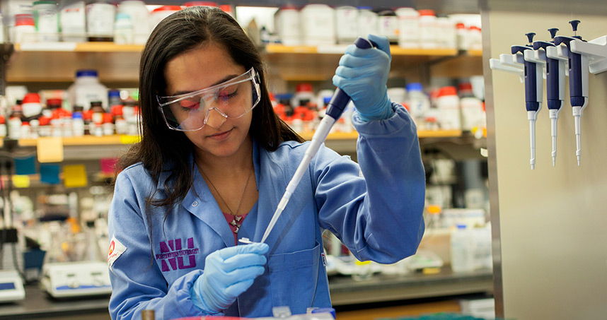 Undergraduates can participate in research in a faculty member’s lab as soon as their freshman year.