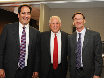 Gov. Quinn with Northwestern's Chad Mirkin and Jay Walsh