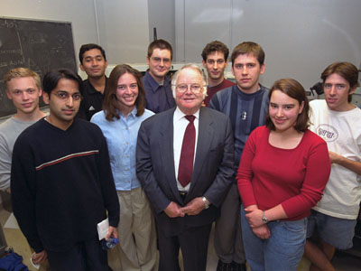 Jim Farley with students