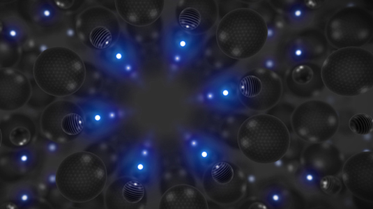With traditional crystal structure solution techniques, light atoms such as the hydrogen present in MgNH (above) often remain largely invisible, their positions unknown. A new method developed by Northwestern University researchers illuminates such elusive atoms with first-principles-based structural optimization. (Art credit: Robert Hodgin)