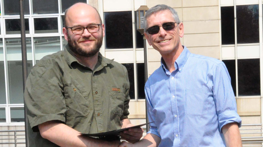 Joseph Luciani and Senior Associate Dean for Research Richard Lueptow