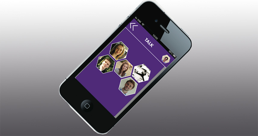 A page on the ShuttleTalk app shows who is available to socialize.