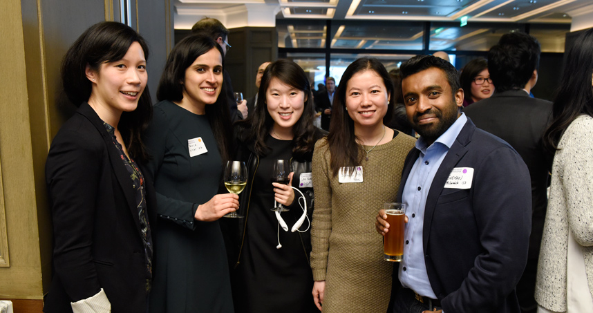 Northwestern Engineering alumni and friends at The American Club in Hong Kong.