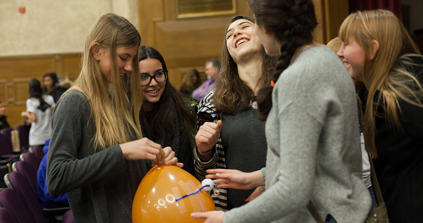 Participants test their ideas during the hands-on design competition.