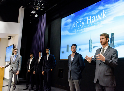 Members of Kitty Hawk discuss their plan to develop a self-piloting, electric air vehicle.