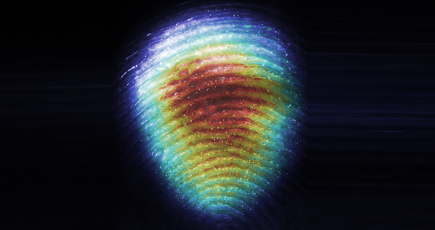 Warmer colors indicate areas where the vibration-induced air cushion is stronger. Credit: M. Wiertlewski/CNRS