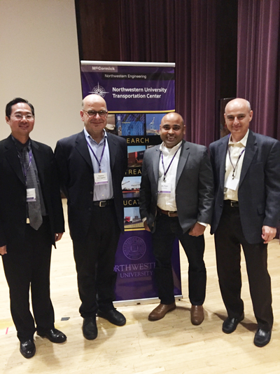 From left: Alvin Chin, Aggelos Katsaggelos, Mo Patel, and Tony Belkin