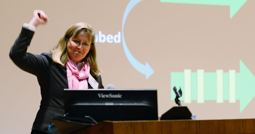 Colorado State University's June Medford presents her research on plant synthetic biology.