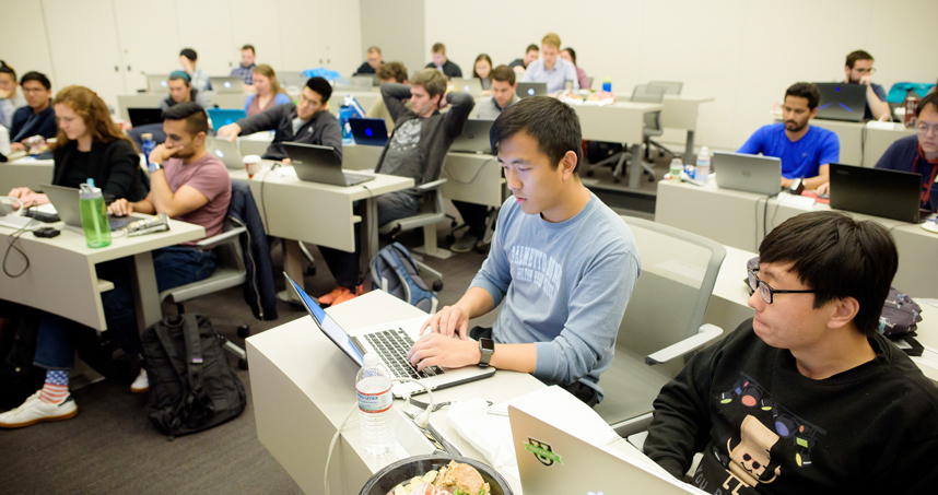 Students spent eight hours analyzing large datasets to uncover unique insights.