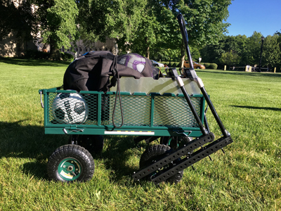 Assists is conveniently housed in a mobile cart so it can easily be moved to different training sites.