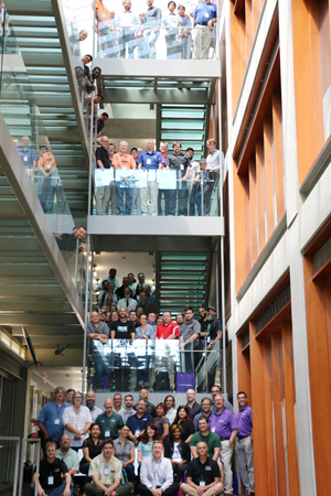 SSMC 2017 attendees gather at the Ford stairs for a group photo. Credit: Cindy Koh