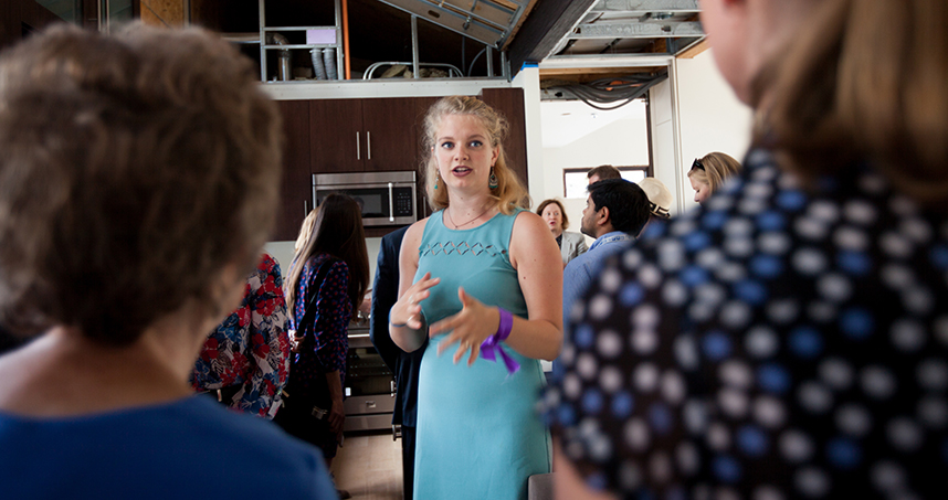 After the ribbon-cutting ceremony, students led visitors through tours of the space.