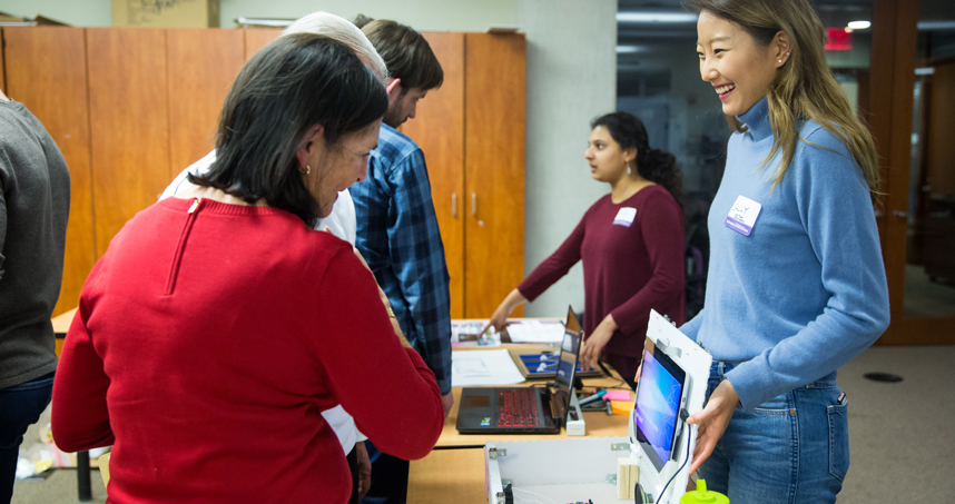 EDI students present their design projects at the Design Expo’s Design Innovation Open House.